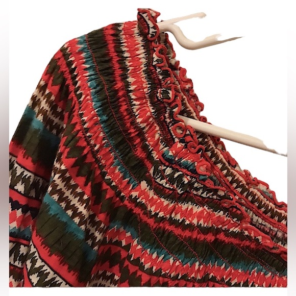 🆕🔥LUCKY BRAND SUPER CUTE&STYLISH&TRENDY STRIPED LONGSLEEVE BOHO TOP!!MSRP 60$ - Picture 3 of 12